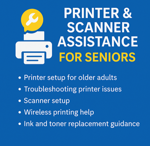 Printer & Scanner Assistance for Seniors