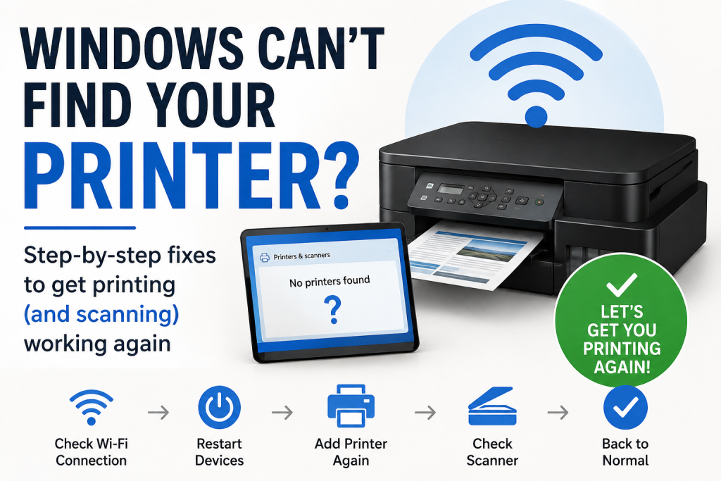 Windows Can't Find Your Printer